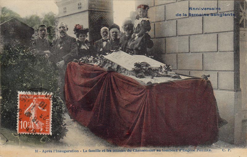 Carte postale ancienne Le Père-Lachaise - Eugène Pottier à Paris 20e