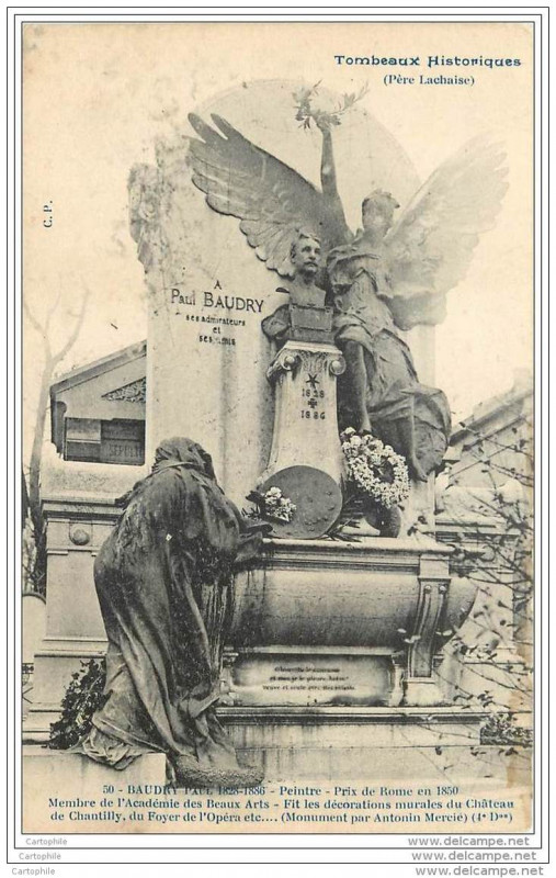 Carte postale ancienne Le Père-Lachaise - Paul Baudry à Paris 20e