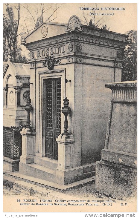 Carte postale ancienne Le Père-Lachaise - Rossini à Paris 20e