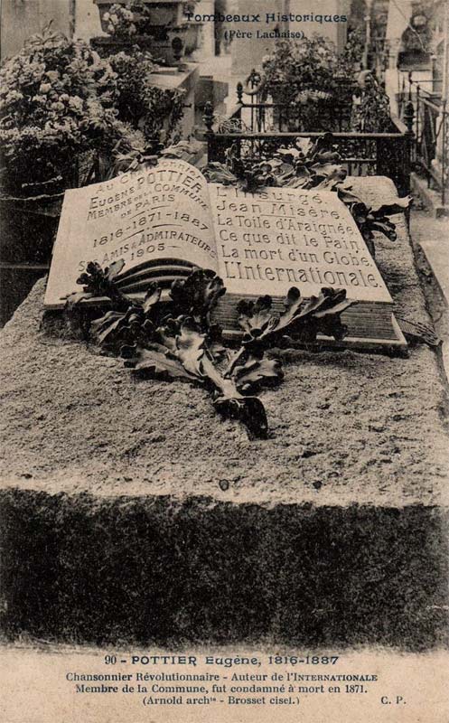 Carte postale ancienne Le Père-Lachaise - Eugène Pottier à Paris 20e