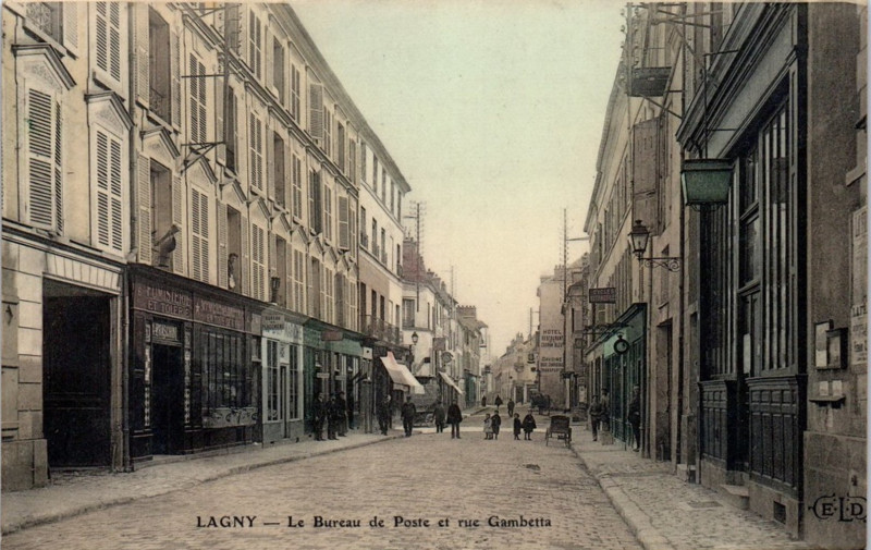 Carte postale ancienne L1987 - Lagny-sur-Marne - Rue Gambetta