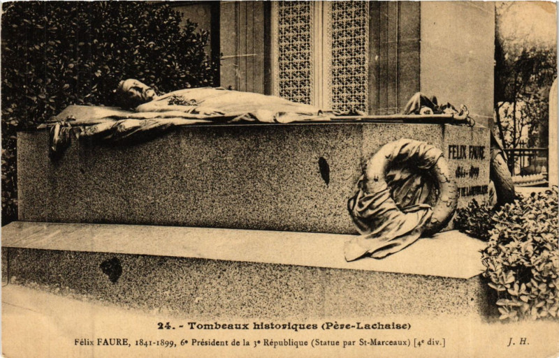 Carte postale ancienne Père-Lachaise - Félix Faure à Paris 20e