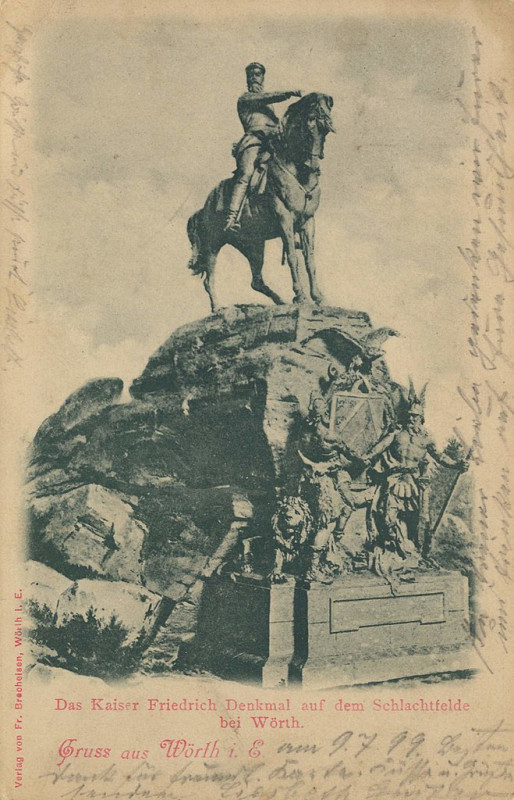 Carte postale ancienne Wörth a. S., Elsass-Lothringen - Kaiser-Friedrich-Denkmal auf dem Schlachtfeld bei Wörth (Zeno Ansichtskarten)