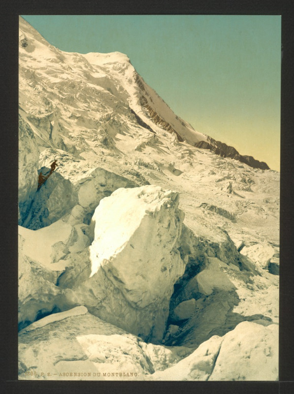 Carte postale ancienne Ascension du Mont Blanc, Chamonix Valley, France-LCCN2001697627