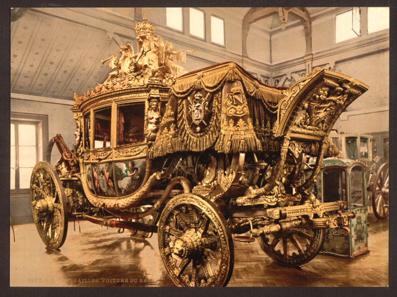 Carte postale ancienne Charles X, carriage, Versailles, France-LCCN2001698743