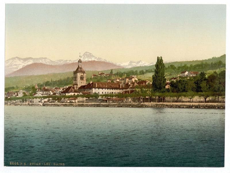Carte postale ancienne Evian-les-Bains, Geneva Lake, Switzerland (i.e., France)-LCCN2001702431