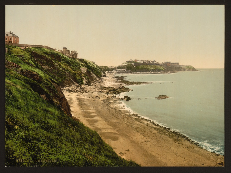Carte postale ancienne General view Falaises de Donville, Granville, France-LCCN2001698134
