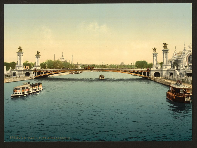 Carte postale ancienne Alexandre III, bridge, Exposition Universal, 1900, Paris, France-LCCN2001698569