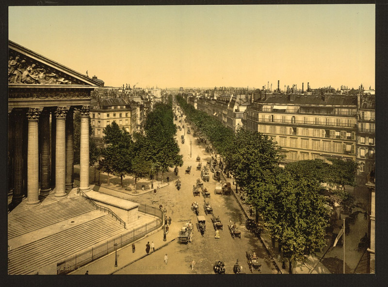 Carte postale ancienne Boulevard of the Madeline (i.e., Madeleine), Paris, France-LCCN2001698544