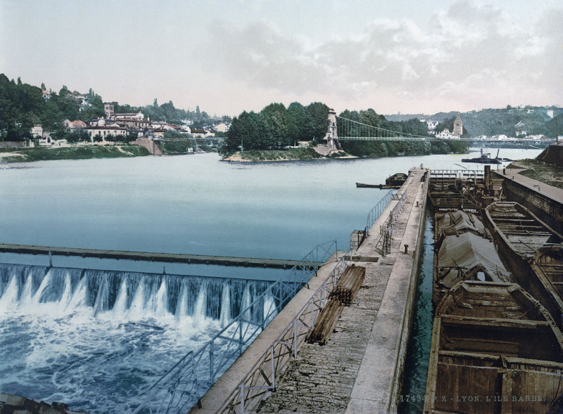 Carte postale ancienne Lyon ilebarbe congres à Lyon