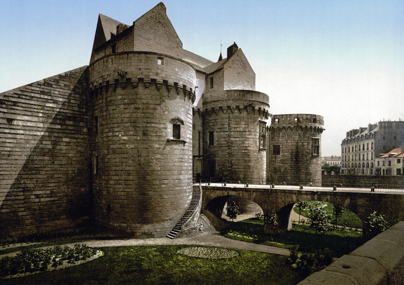 Carte postale ancienne ChateauNantesEntrance1900