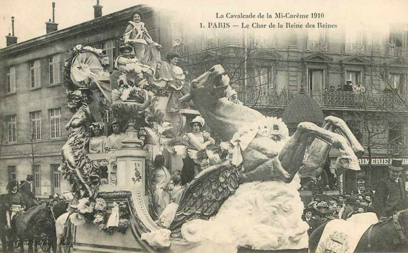 Carte postale ancienne Mi-Carême 1910