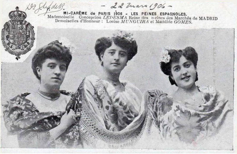 Carte postale ancienne Reine de Madrid 1906