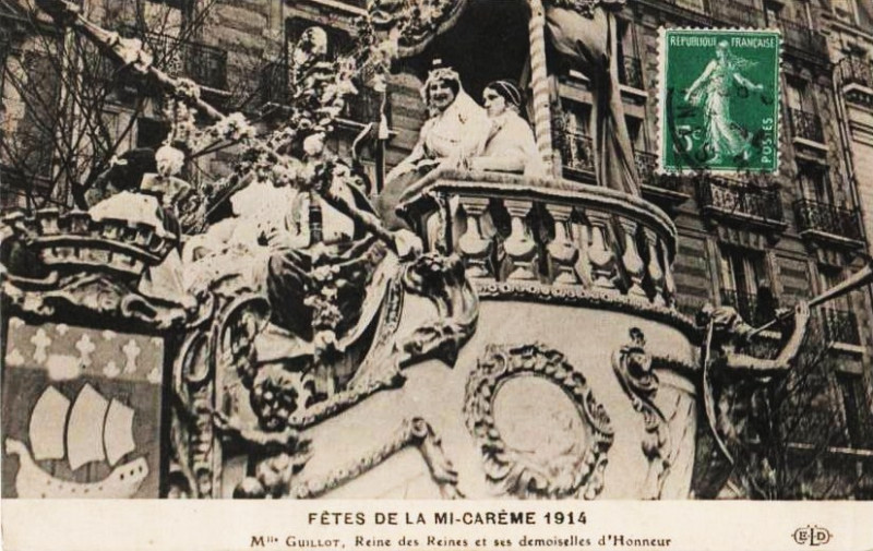 Carte postale ancienne Reine des Reines de Paris 1914