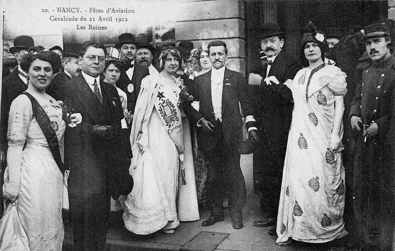 Carte postale ancienne Reines à Nancy - 21 avril 1912