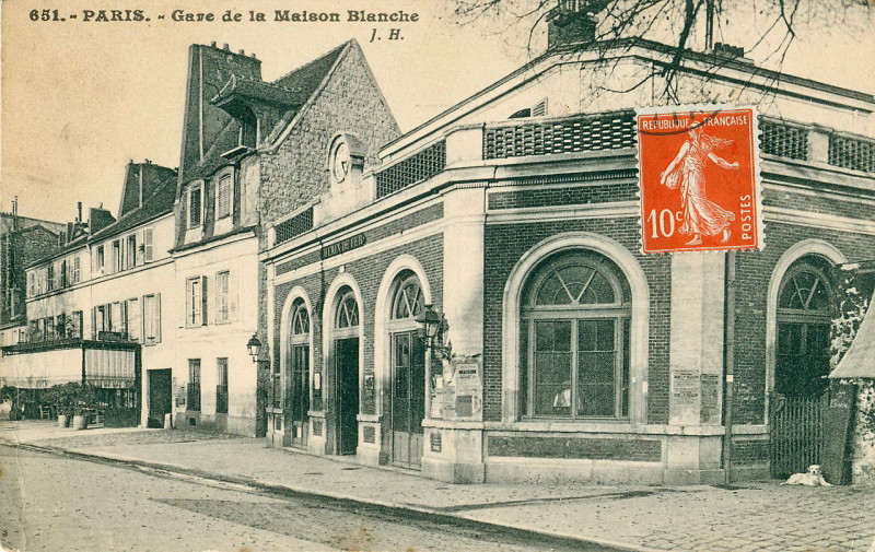 Carte postale ancienne Jh 651 - Paris - Gare de la Maison Blanche