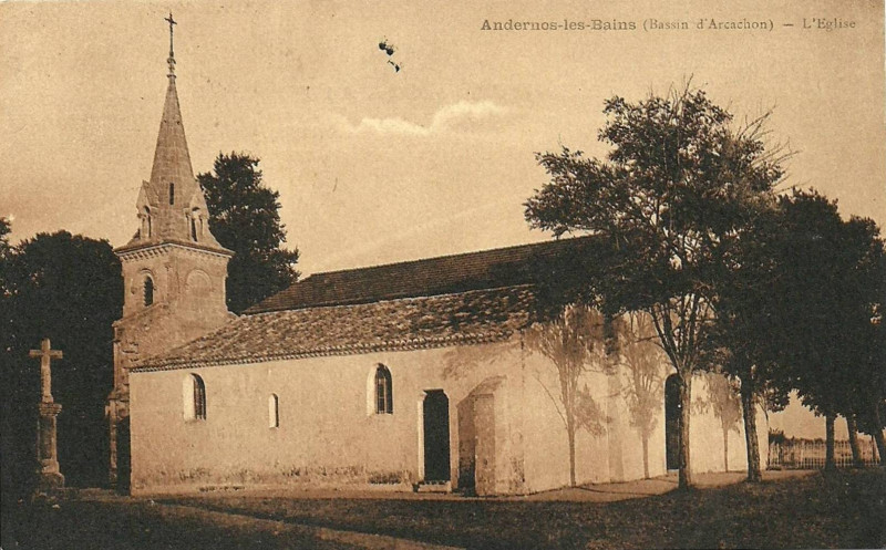Carte postale ancienne Andernos-les-Bains - église 4