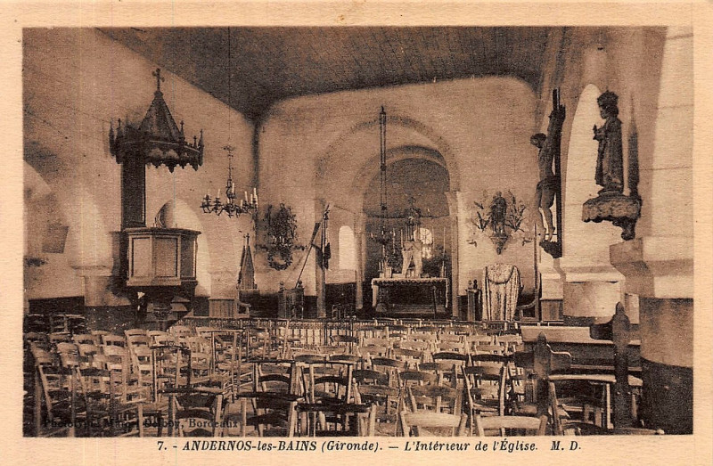 Carte postale ancienne Andernos-les-Bains - église 5