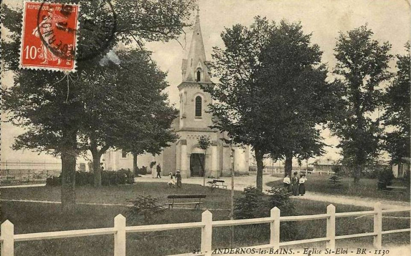 Carte postale ancienne Andernos-les-Bains - église 6a