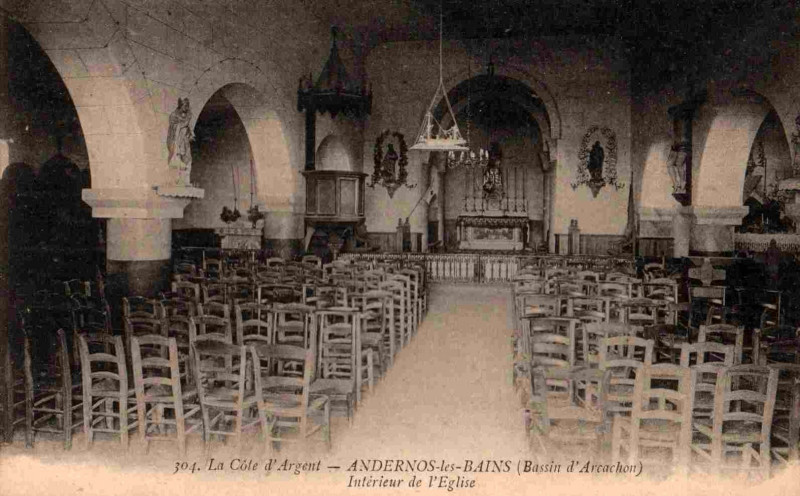 Carte postale ancienne Andernos-les-Bains - église 9