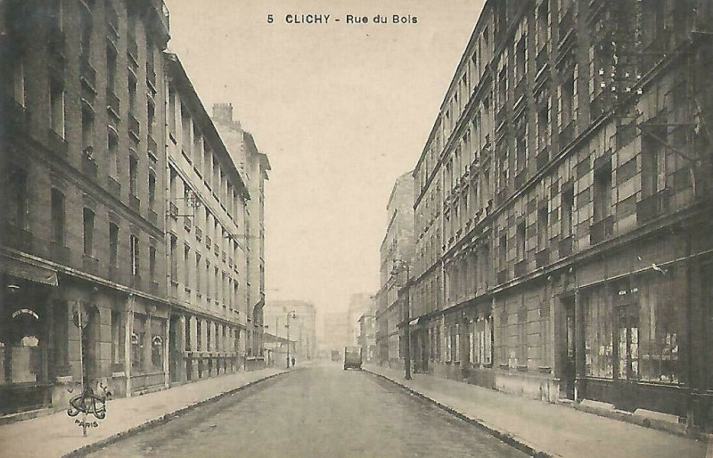 Carte postale ancienne Rue du Bois à Clichy