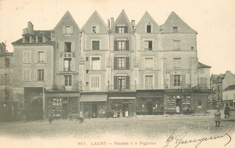 Carte postale ancienne L1808 - Lagny-sur-Marne - Les 5 pignons