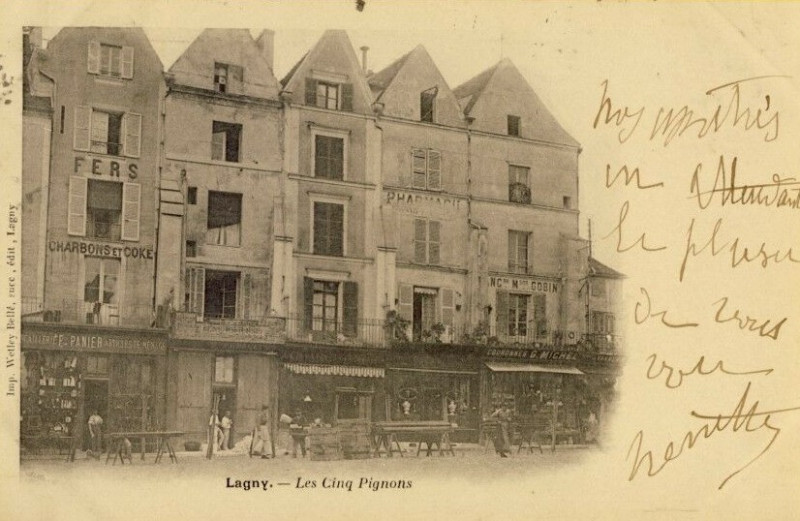 Carte postale ancienne L1811 - Lagny-sur-Marne - Les 5 pignons