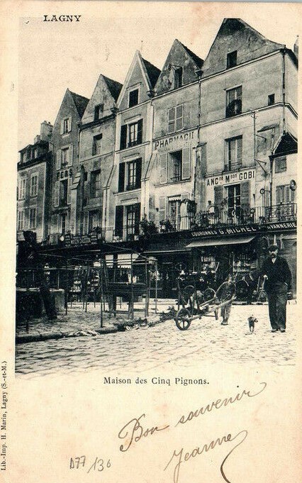 Carte postale ancienne L1812 - Lagny-sur-Marne - Les 5 pignons