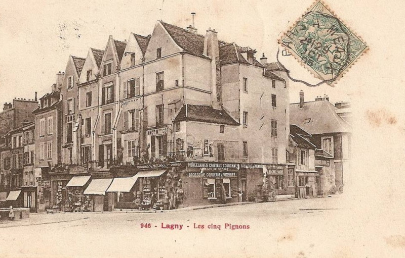 Carte postale ancienne L1821 - Lagny-sur-Marne - Les 5 pignons