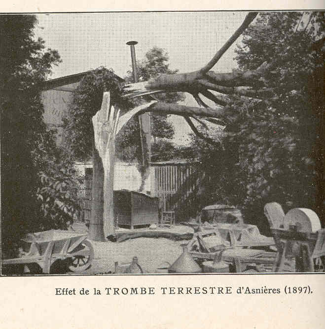 Carte postale ancienne Fmib 36882 Effet de la Trombe Terrestre d'Asnieres
