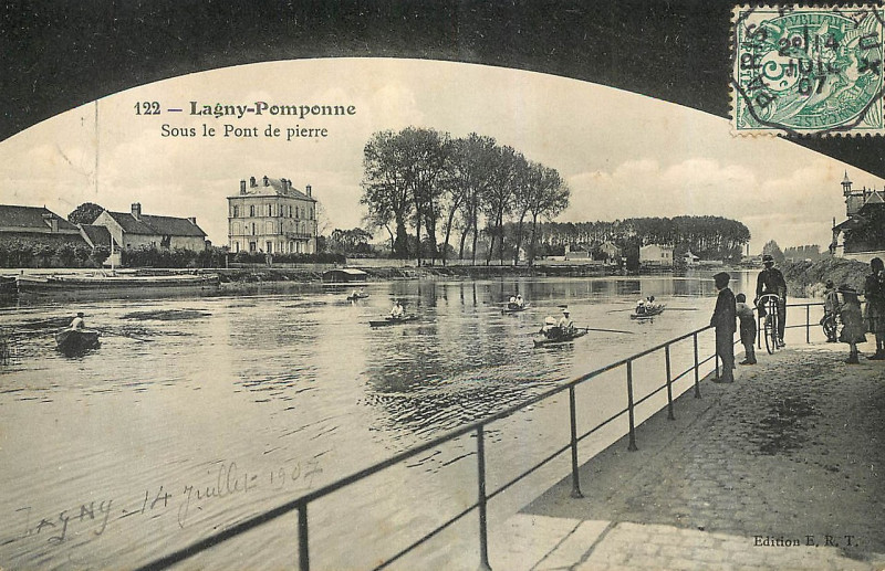 Carte postale ancienne L2003 - Lagny-sur-Marne - Pont de Pierre