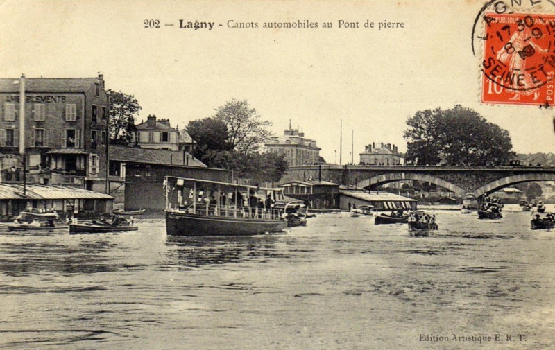 Carte postale ancienne L2005 - Lagny-sur-Marne - Pont de Pierre