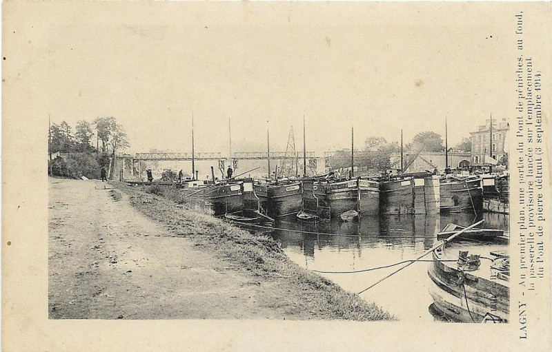 Carte postale ancienne L2019 - Lagny-sur-Marne - Pont de Pierre