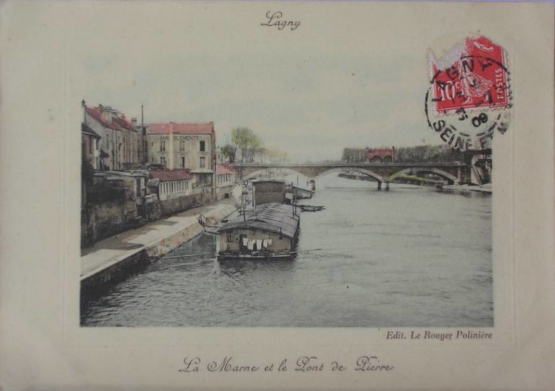 Carte postale ancienne L2020 - Lagny-sur-Marne - Pont de Pierre
