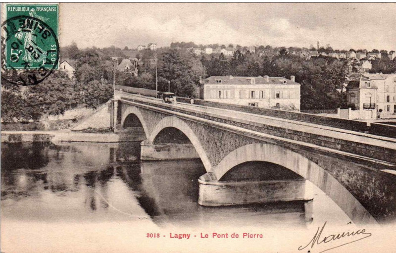 Carte postale ancienne L2026 - Lagny-sur-Marne - Pont de Pierre