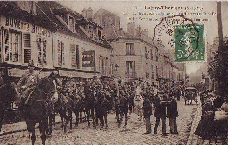 Carte postale ancienne L2046 - Lagny-sur-Marne - Hussards