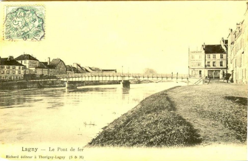 Carte postale ancienne L2158 - Lagny-sur-Marne - Pont de fer