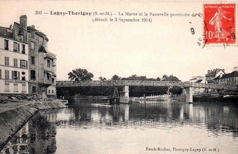 Carte postale ancienne L2169 - Lagny-sur-Marne - Pont de fer