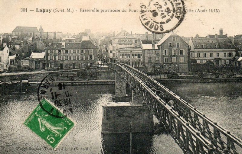 Carte postale ancienne L2178 - Lagny-sur-Marne - Pont de fer