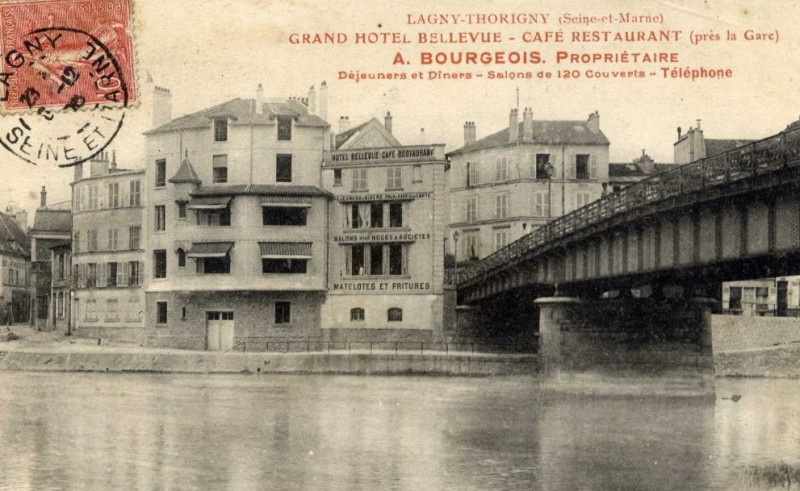 Carte postale ancienne L2179 - Lagny-sur-Marne - Pont de fer