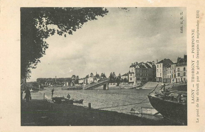 Carte postale ancienne L2184 - Lagny-sur-Marne - Pont de fer