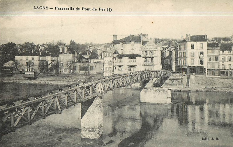 Carte postale ancienne L2186 - Lagny-sur-Marne - Pont de fer