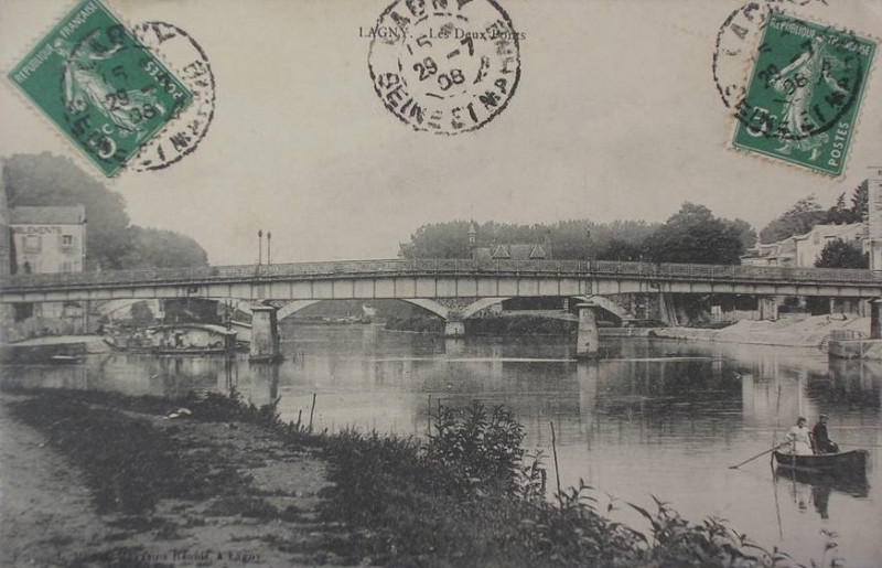 Carte postale ancienne L2190 - Lagny-sur-Marne - Pont de fer