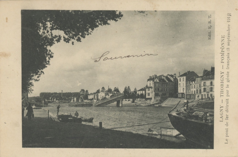 Carte postale ancienne L2193 - Lagny-sur-Marne - Pont de fer