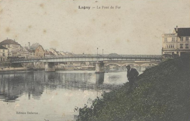 Carte postale ancienne L2209 - Lagny-sur-Marne - Pont de fer