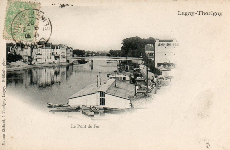 Carte postale ancienne L2213 - Lagny-sur-Marne - Pont de fer