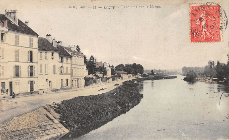 Carte postale ancienne L2351 - Lagny-sur-Marne - Bords de Marne