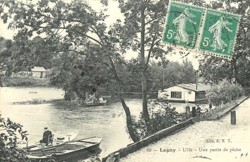 Carte postale ancienne L2373 - Lagny-sur-Marne - Bords de Marne