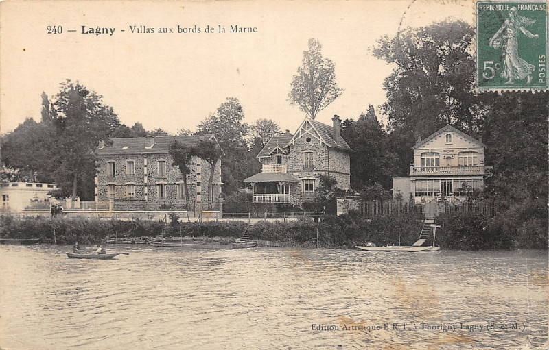 Carte postale ancienne L2412 - Lagny-sur-Marne - Bords de Marne