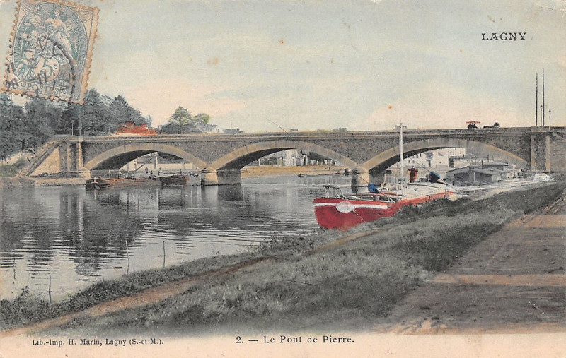 Carte postale ancienne L2493 - Lagny-sur-Marne - Pont de pierre